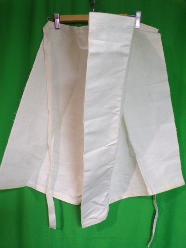 Ancien tablier coton - tablier, blanc